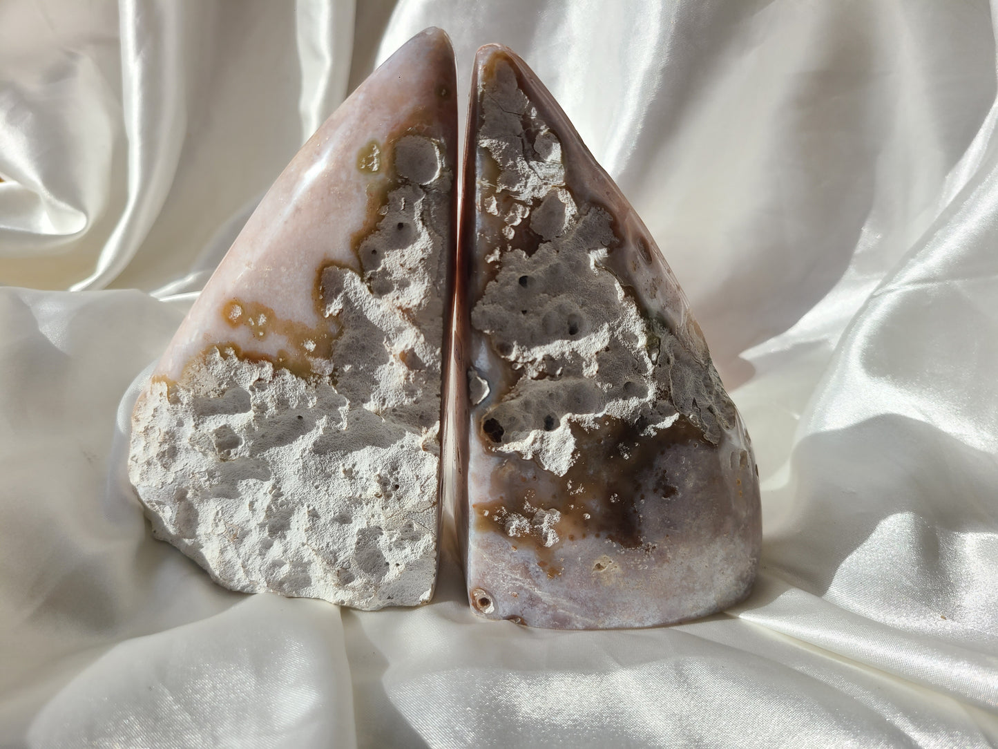 Druzy Pink Amethyst Bookends 01