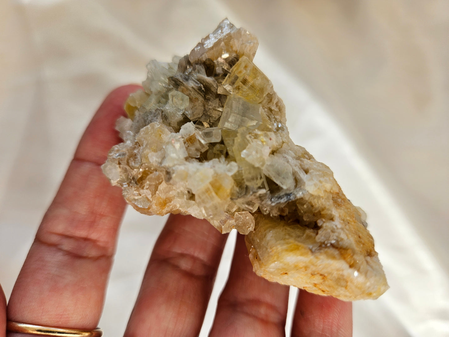 Aquamarine, Calcite & Mica Cluster Specimen