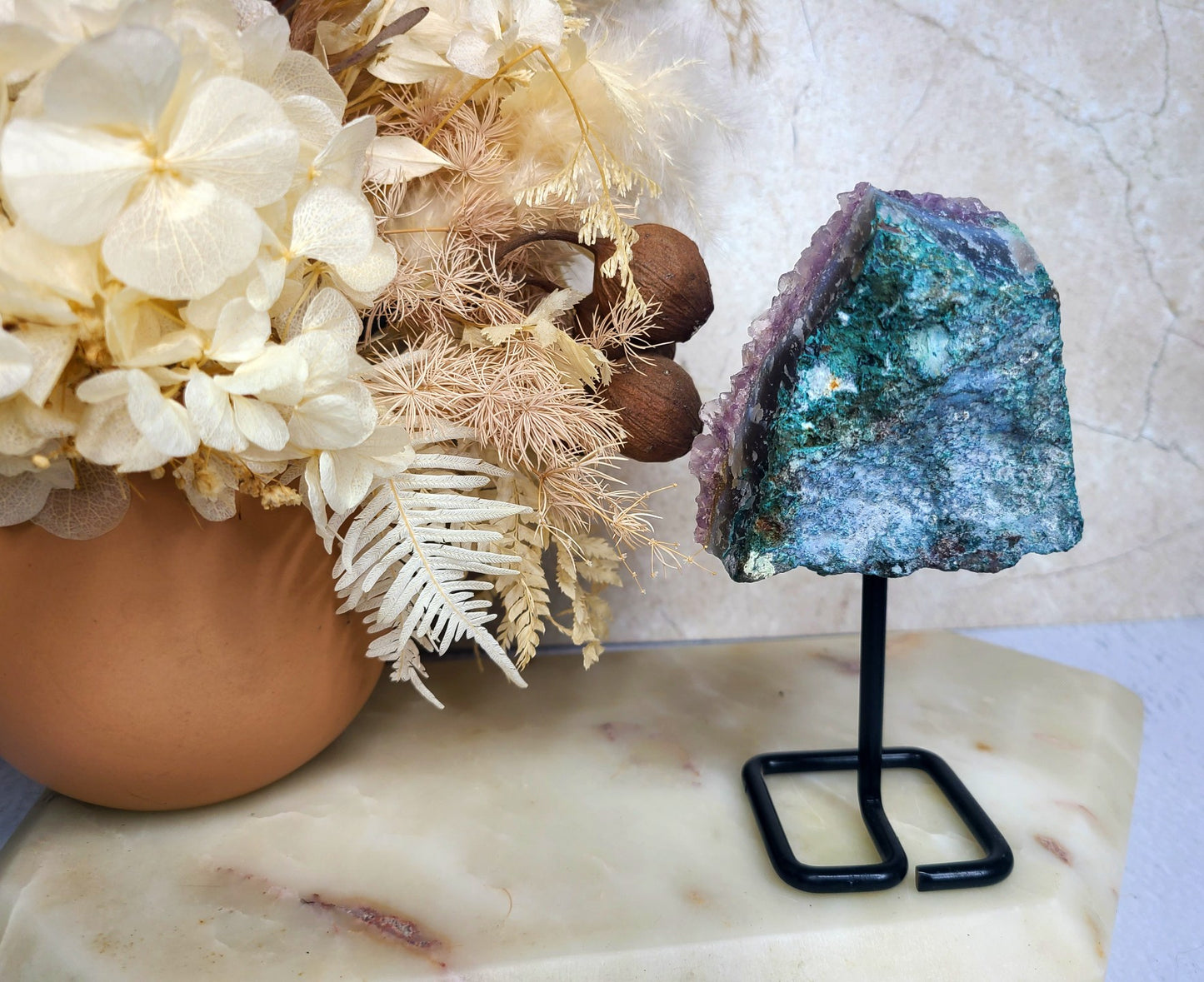 Amethyst Cluster on Display Stand