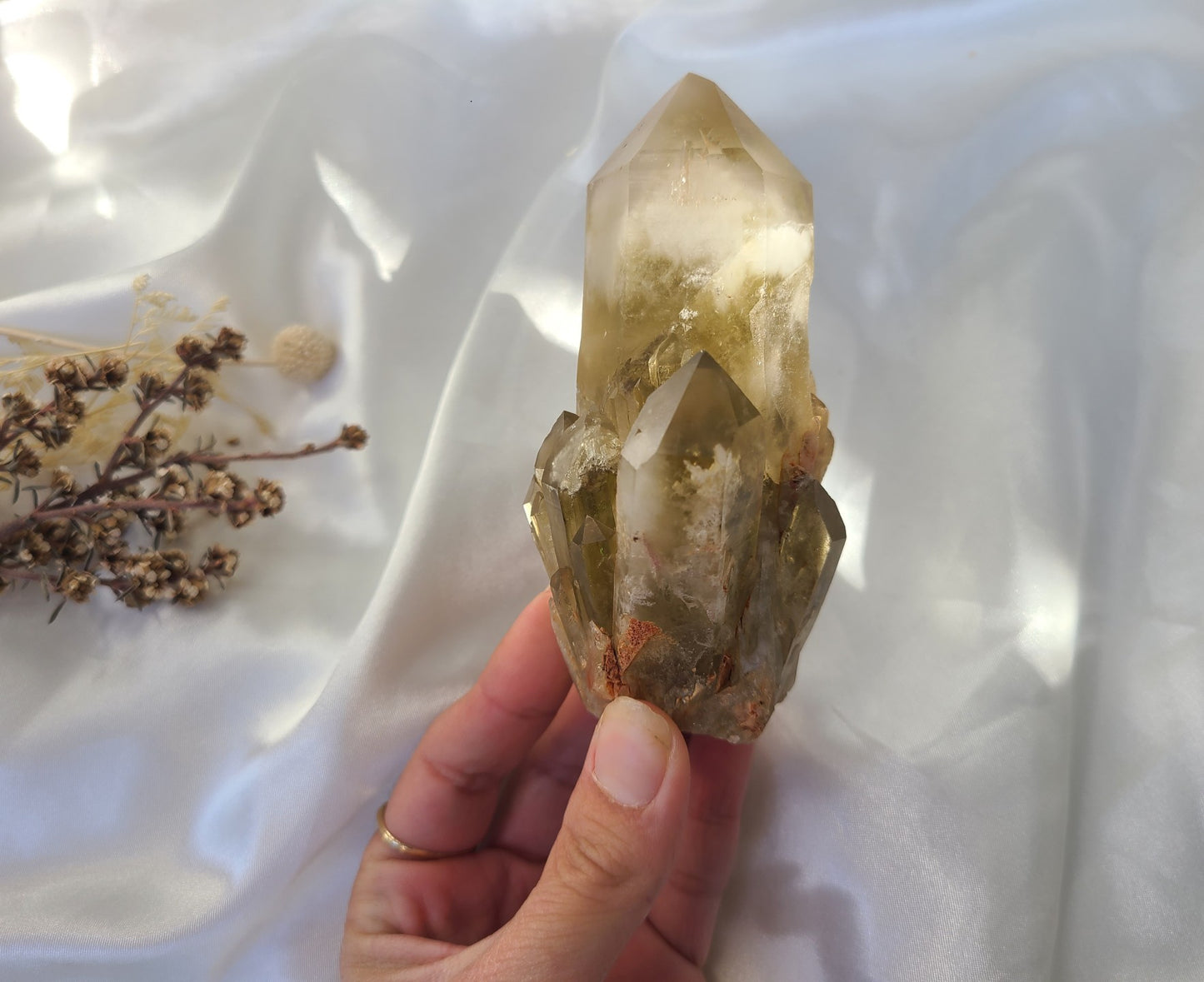 Natural Kundalini Citrine Cluster Tower 01