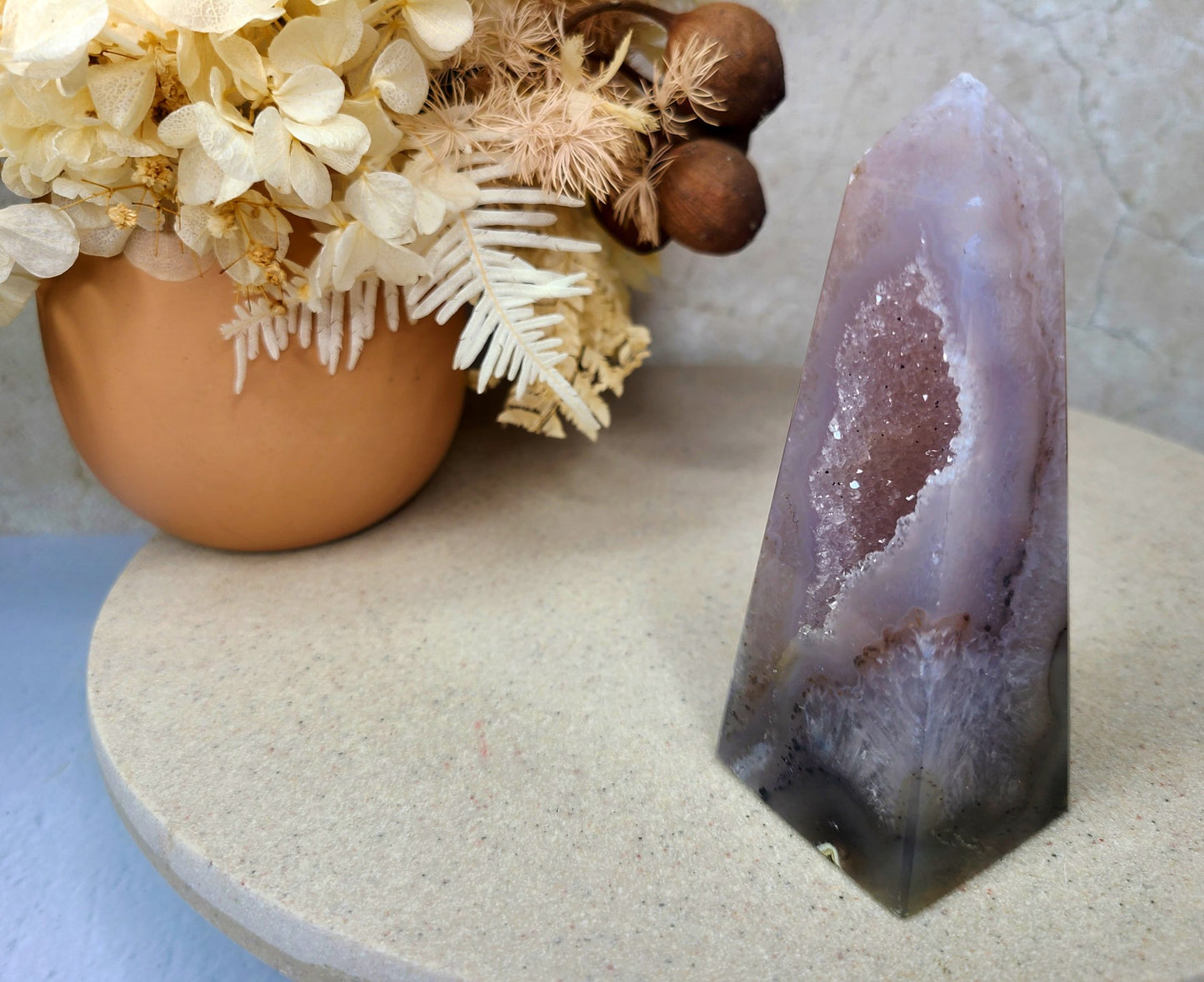 Druzy Agate Obelisk 03