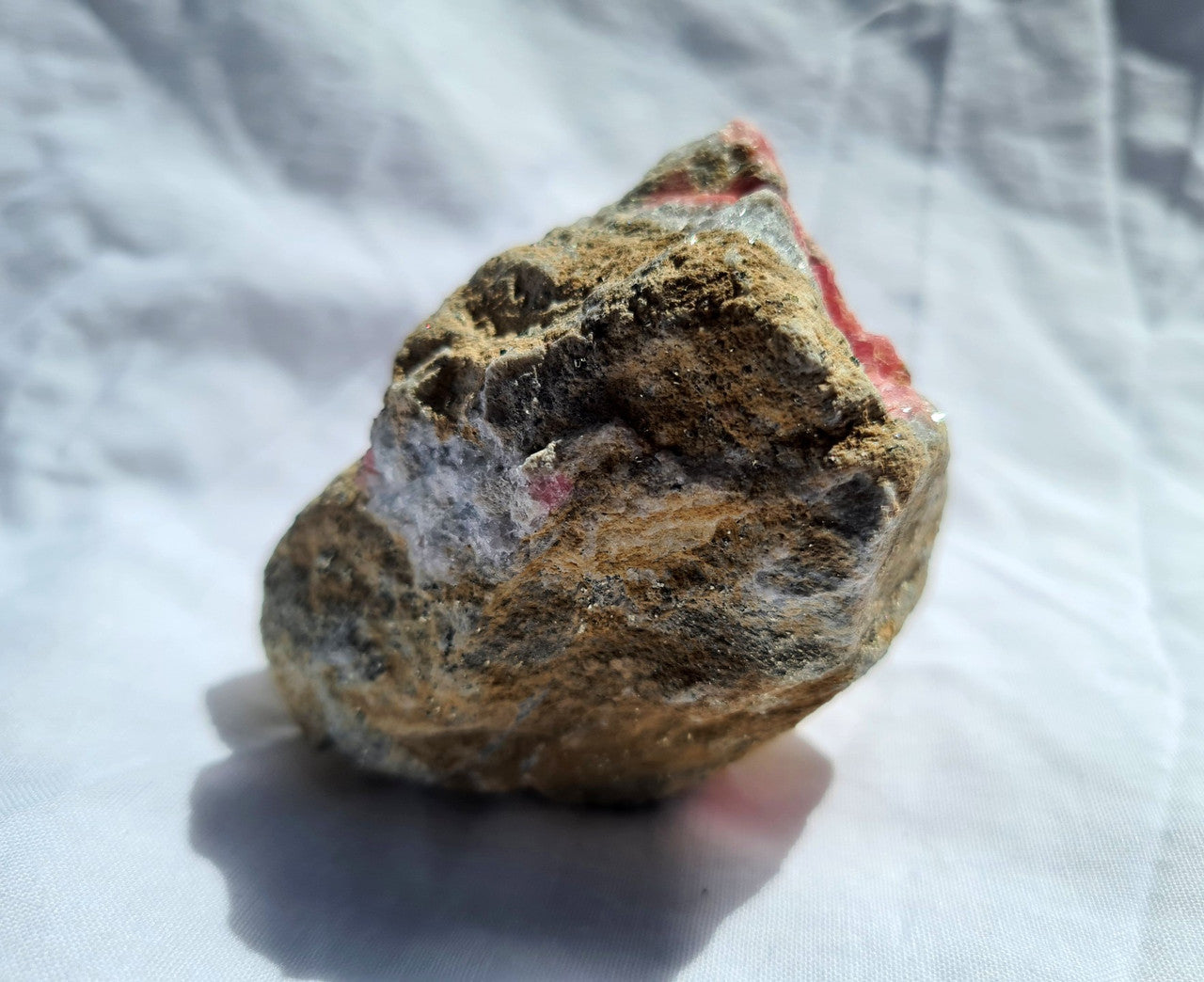 Rare Rhodochrosite, Fluorite , & Pyrite Specimen 02