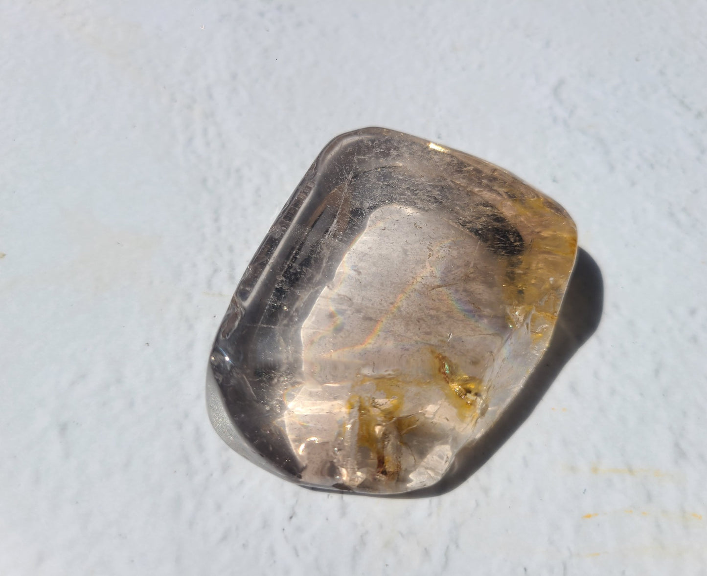 Smoky Quartz Trinket Bowl with Golden Healer 01