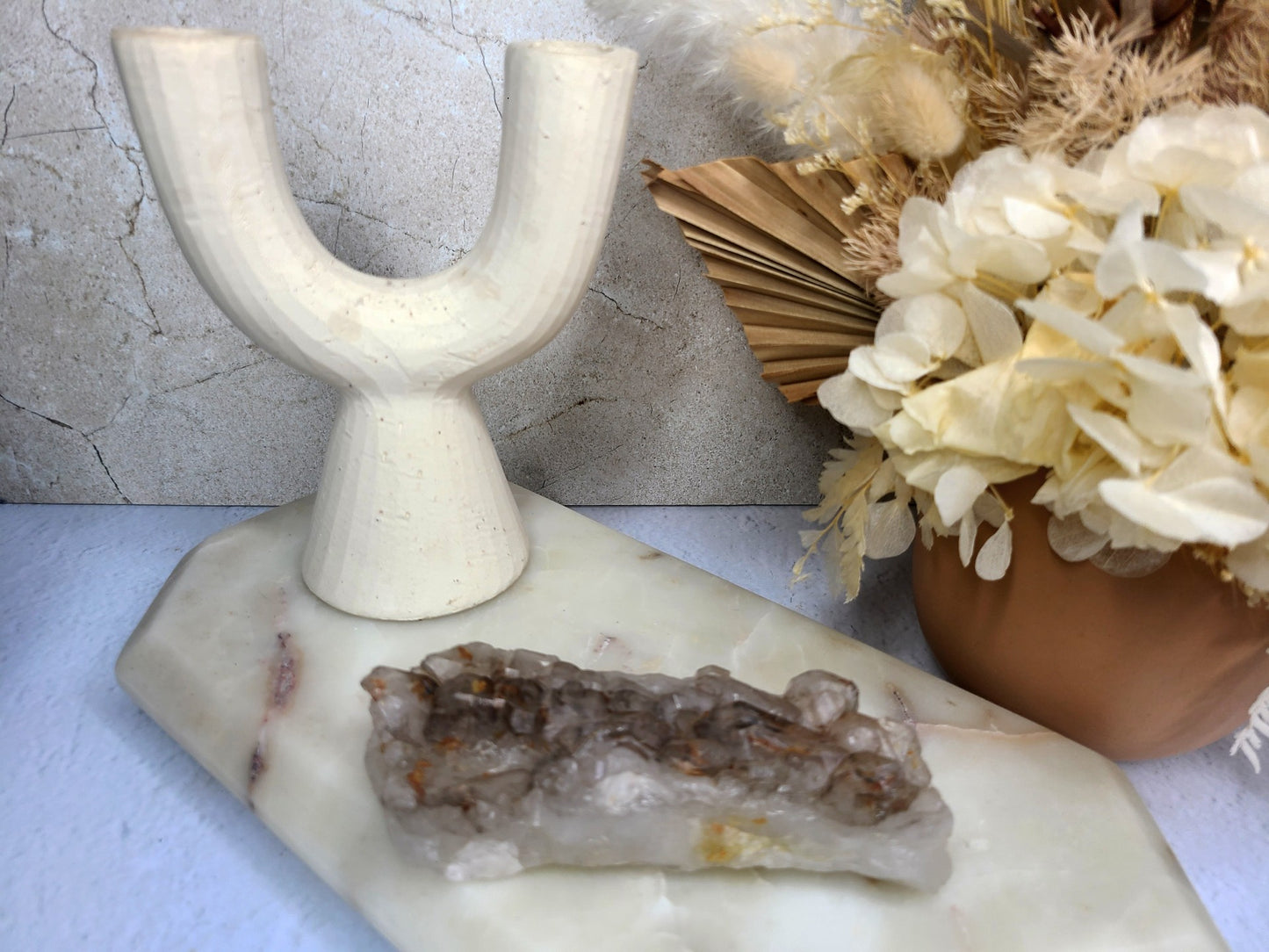 Raw Smoky Elestial Quartz Cluster