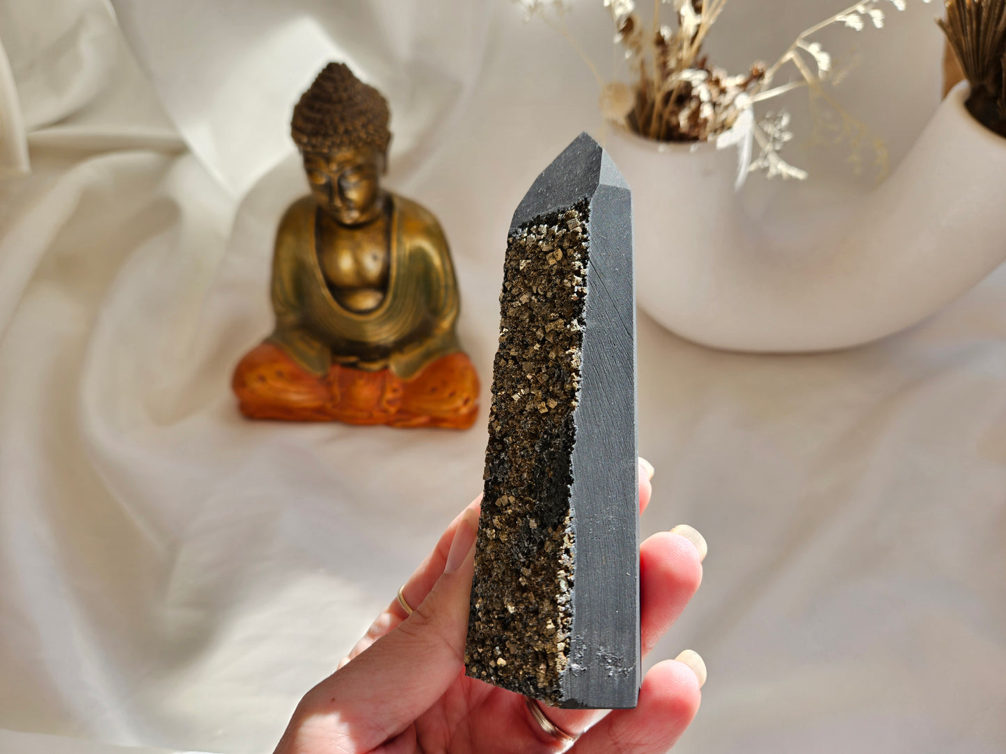 Pyrite and Shungite Tower 01