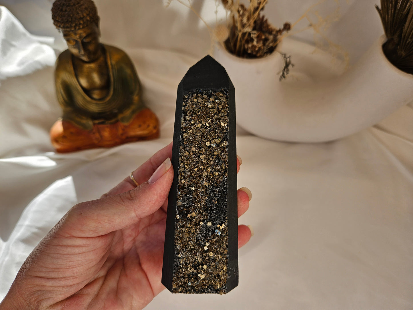 Pyrite and Shungite Tower 01
