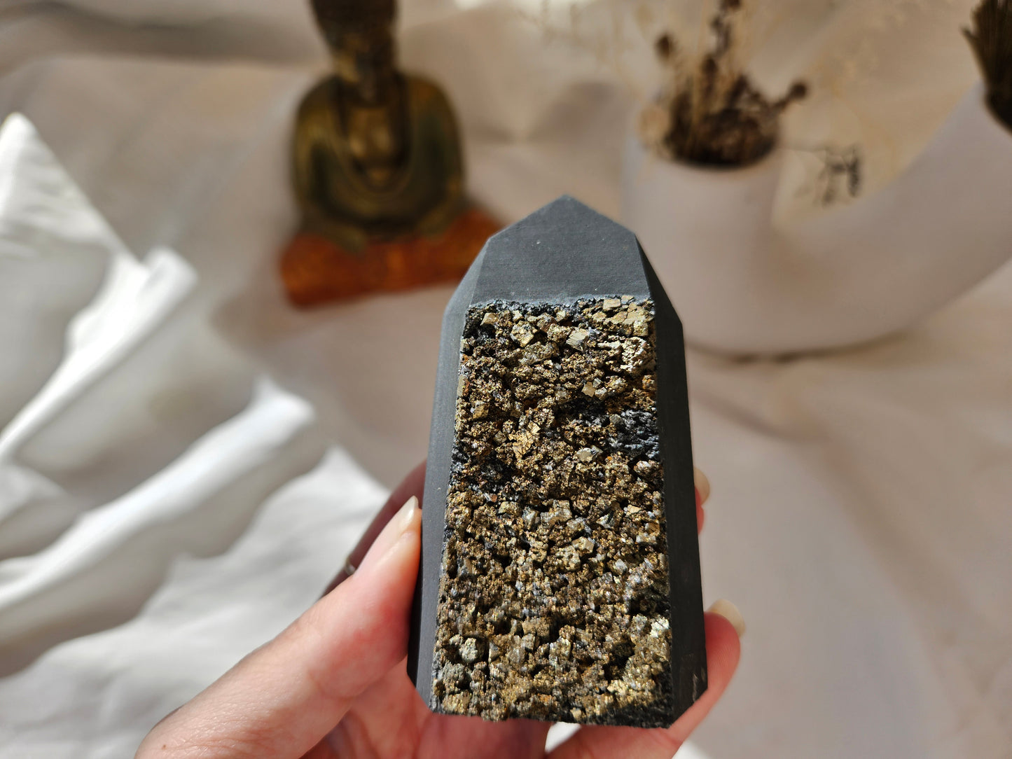 Pyrite and Shungite Tower 02