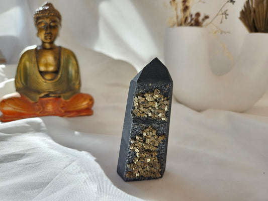 Pyrite and Shungite Tower 03