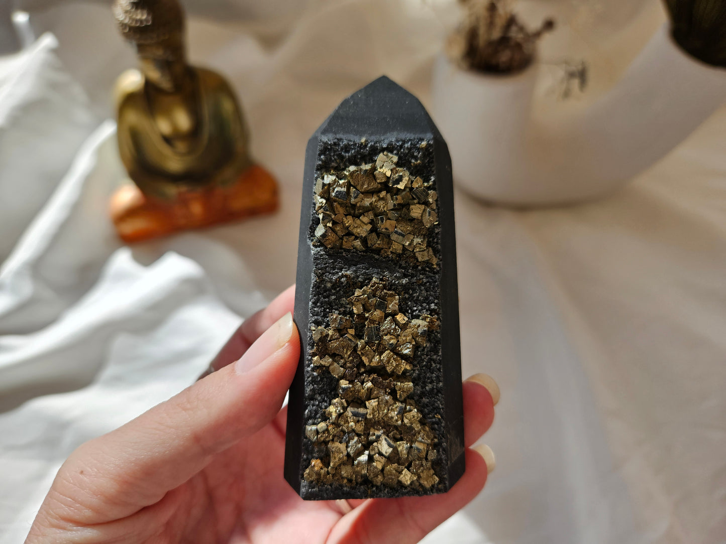 Pyrite and Shungite Tower 03