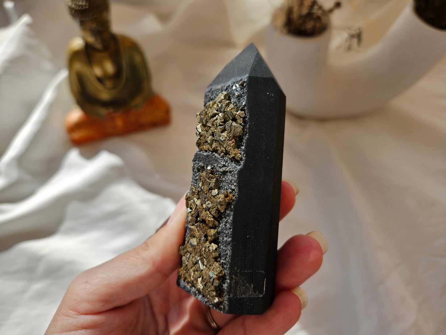 Pyrite and Shungite Tower 03
