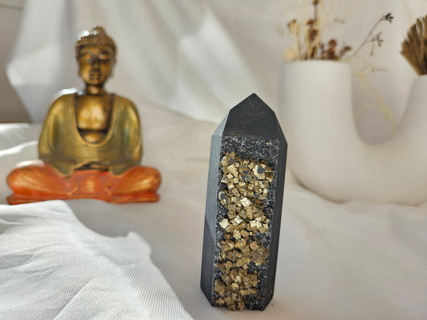 Pyrite and Shungite Tower 04
