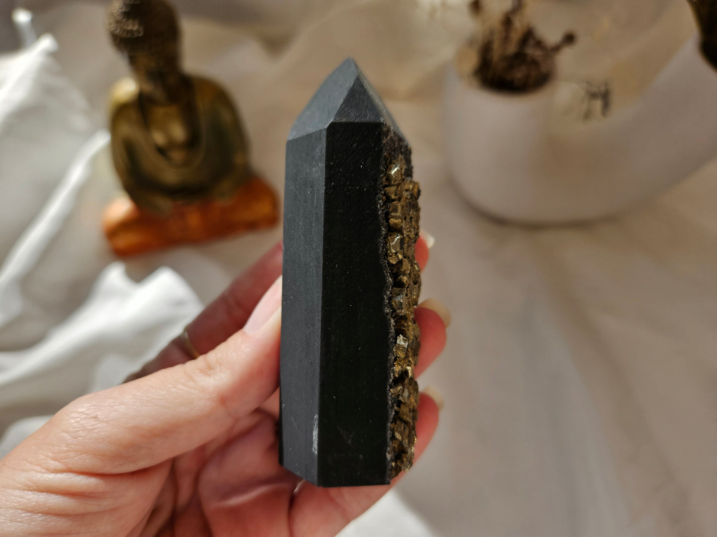Pyrite and Shungite Tower 04