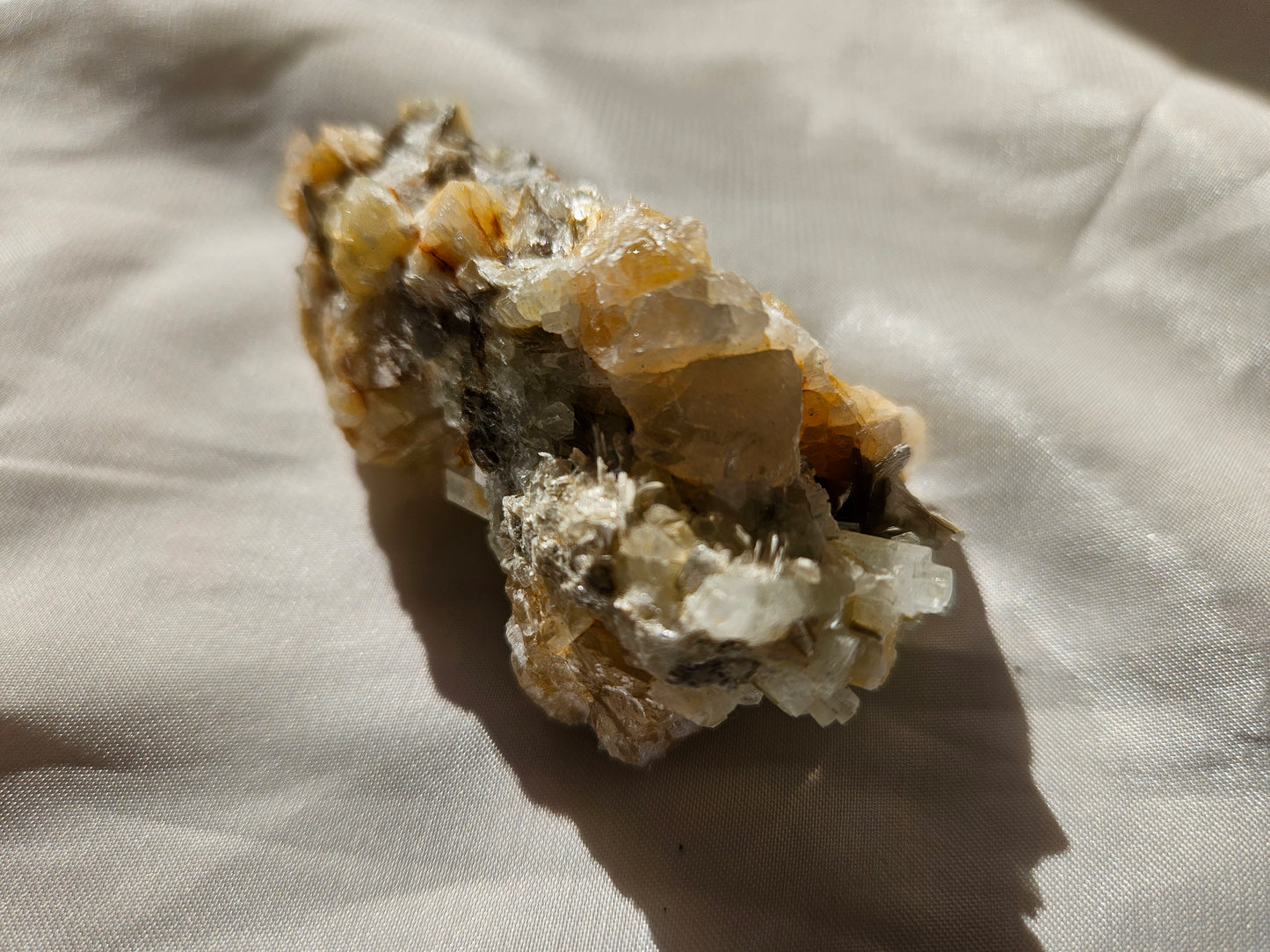 Aquamarine, Calcite & Mica Cluster Specimen