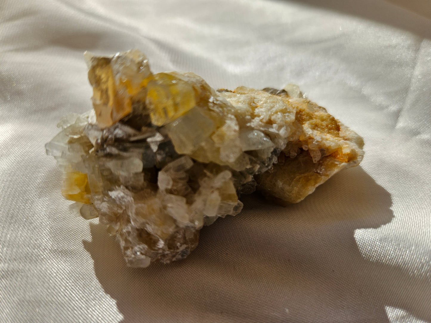 Aquamarine, Calcite & Mica Cluster Specimen