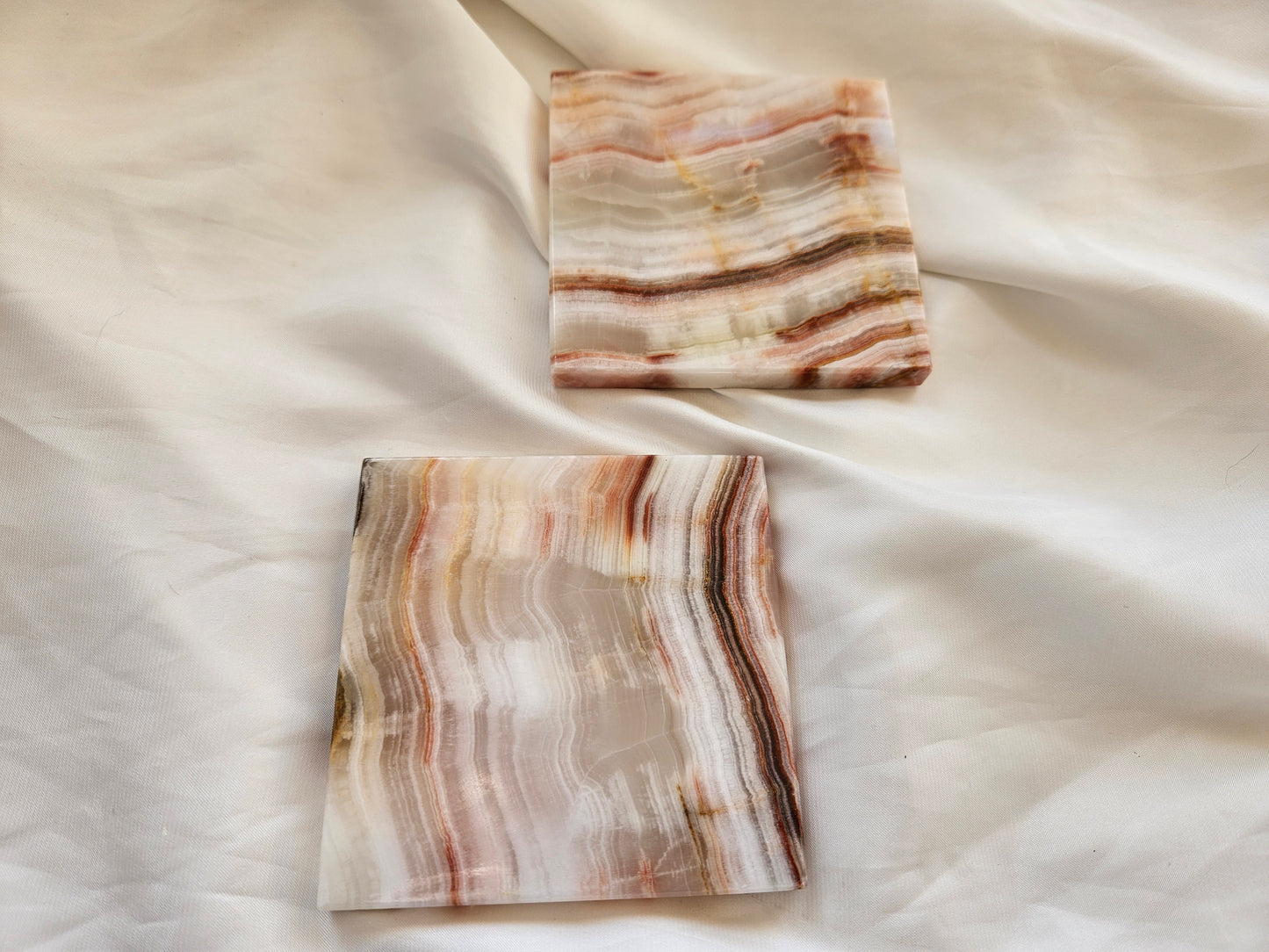 Mexican Onyx Coaster Pair