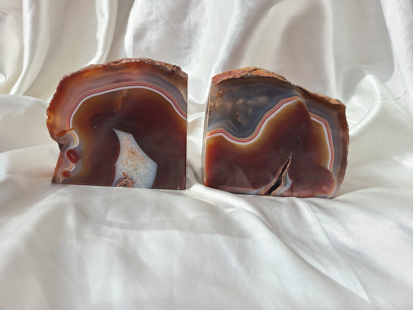 Natural Druzy Agate Bookends 02