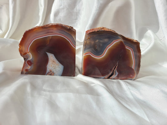 Natural Druzy Agate Bookends 02