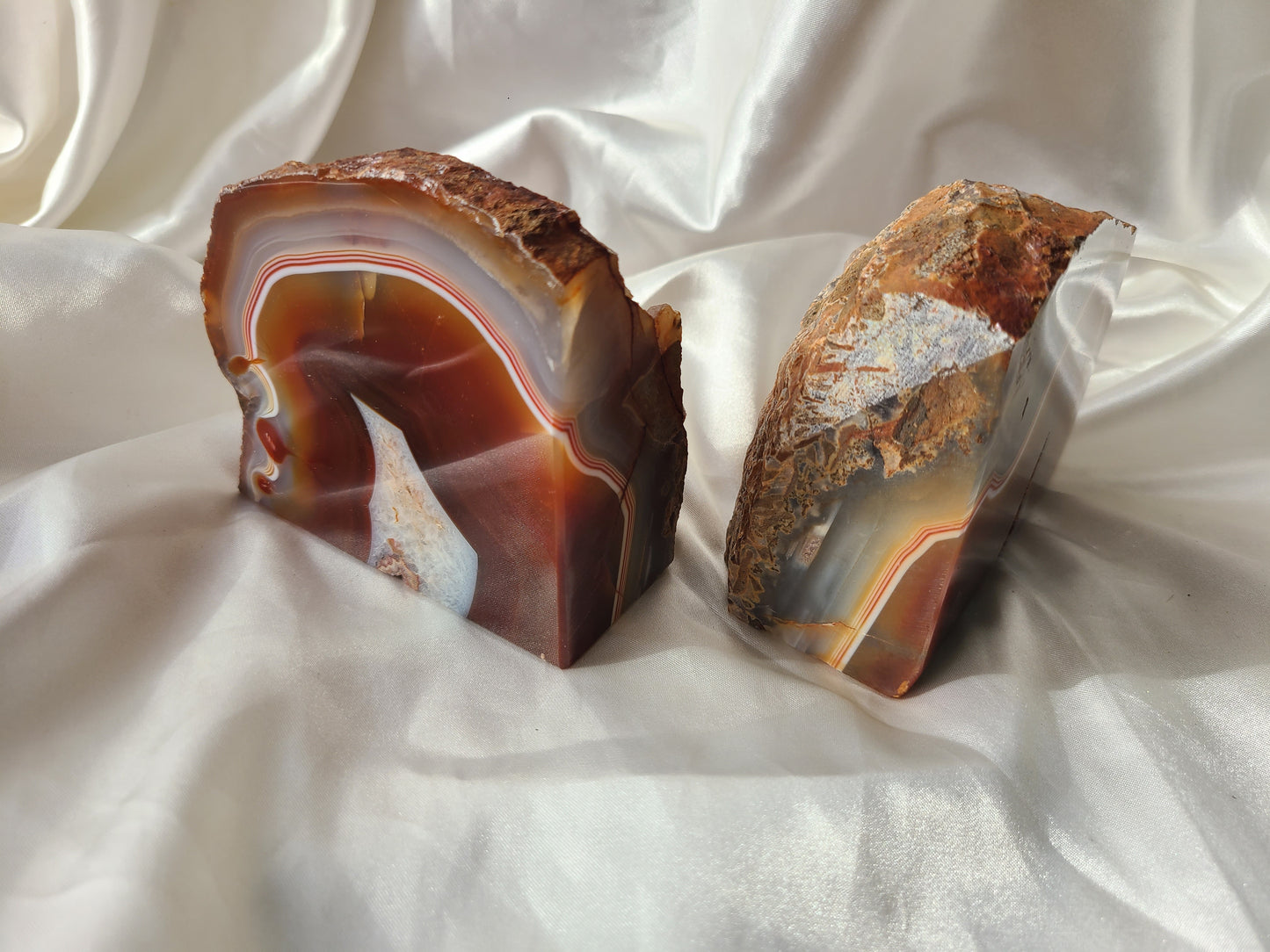 Natural Druzy Agate Bookends 02