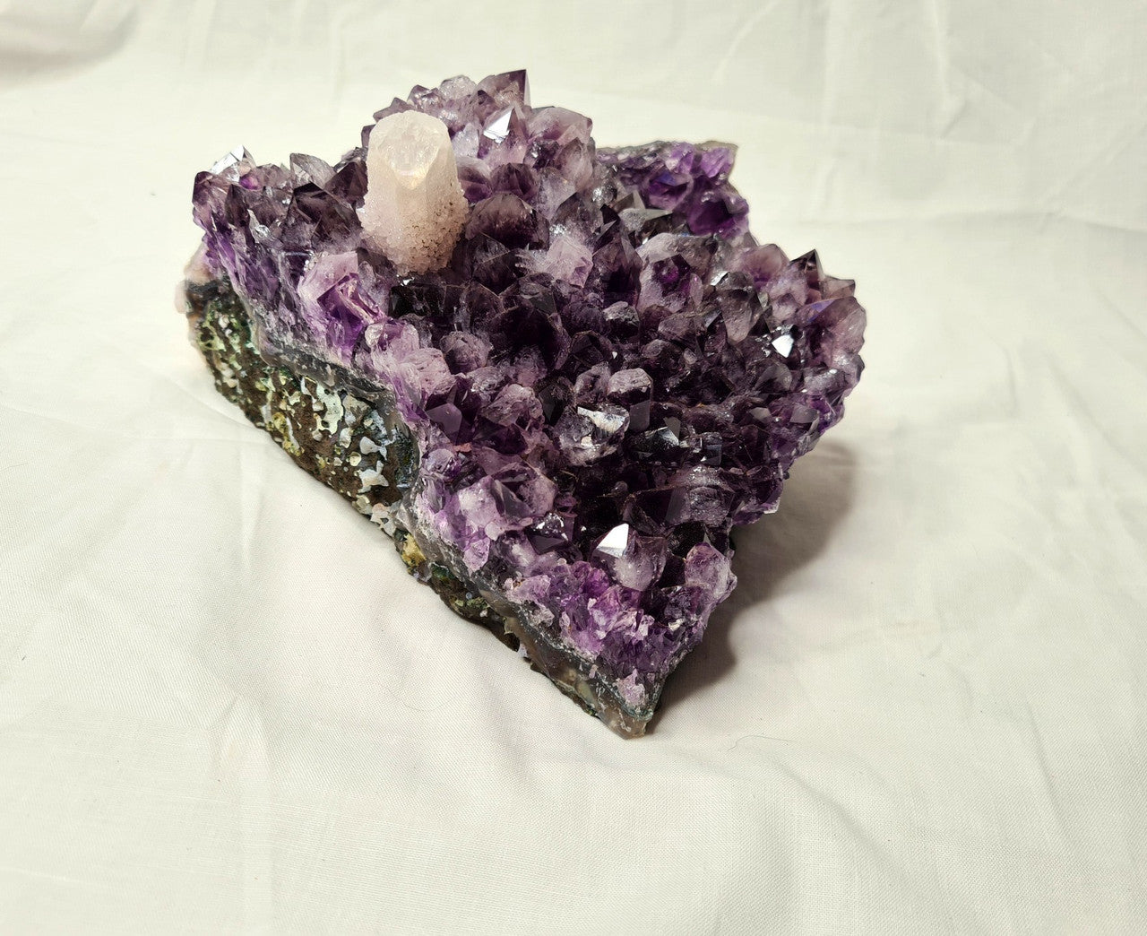 Flower Amethyst and Calcite Cluster Specimen - 3.8kg