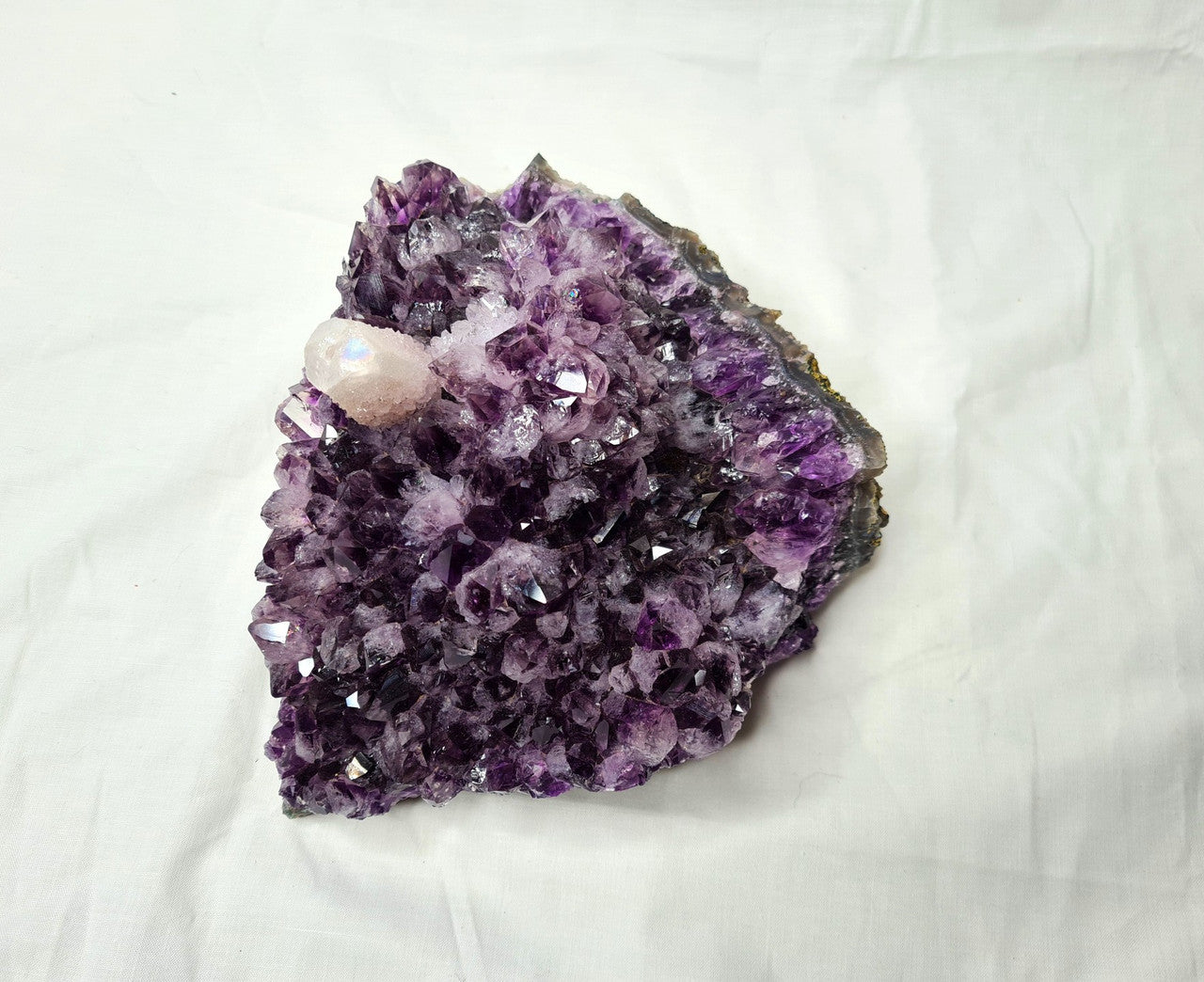 Flower Amethyst and Calcite Cluster Specimen - 3.8kg