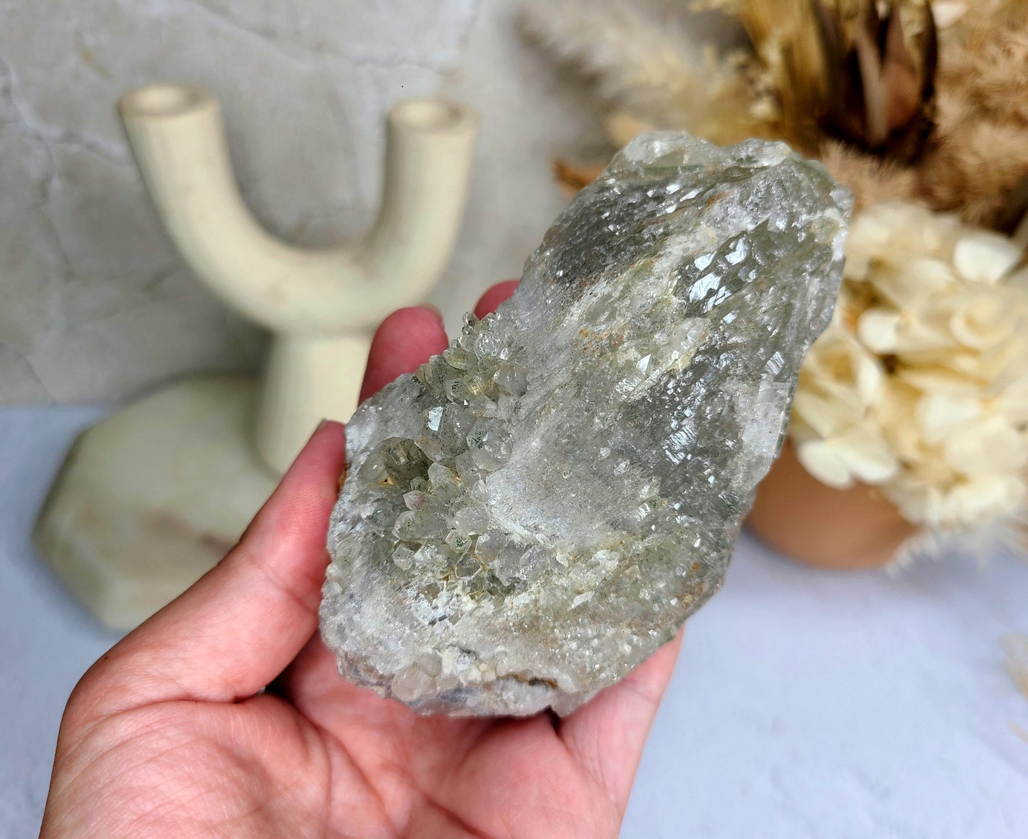 Raw Smoky Elestial Quartz Cluster 01