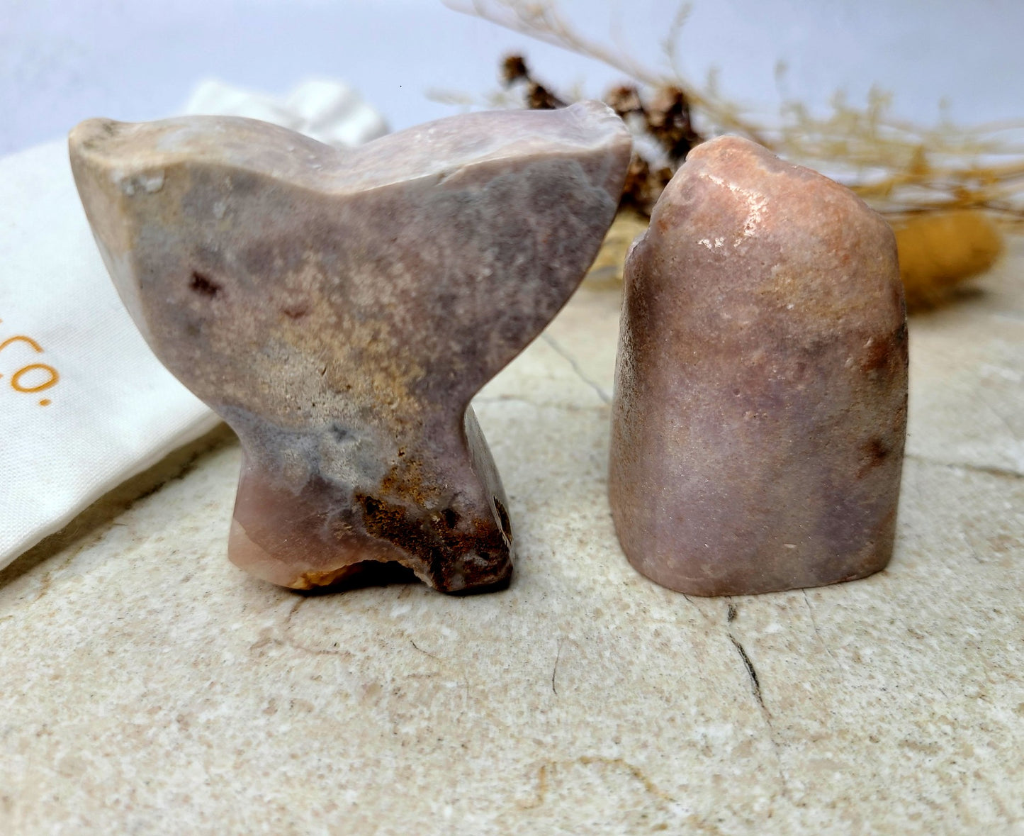 Druzy Pink Amethyst Free Form and Mermaid Bundle