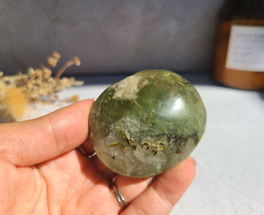 Prehnite Palm Stone