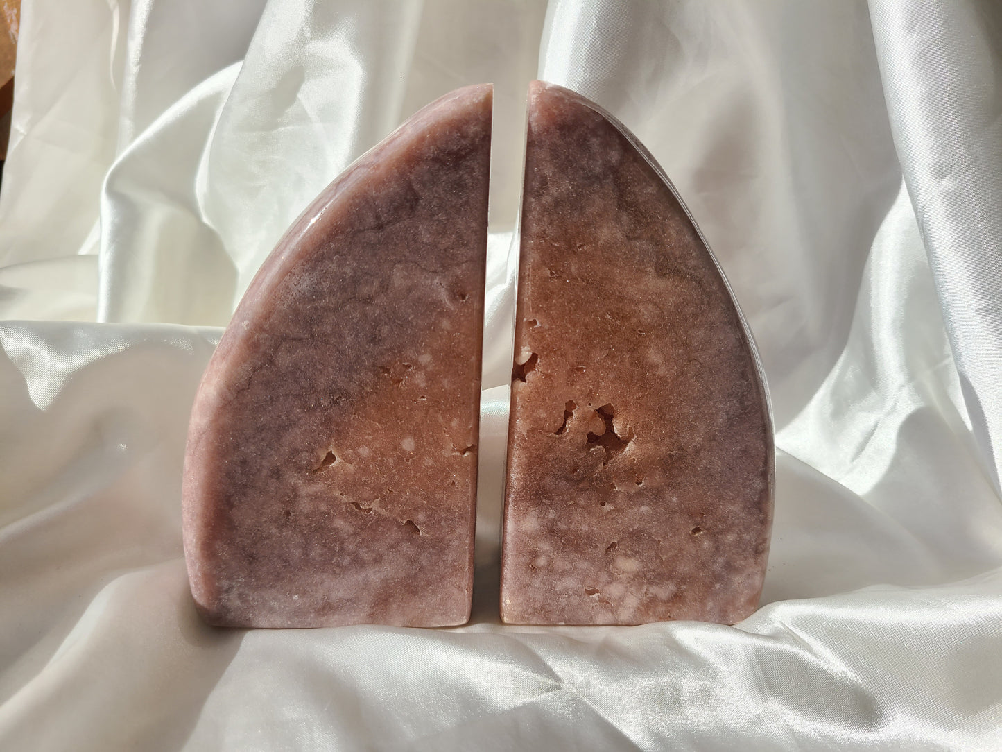 Druzy Pink Amethyst Bookends 02