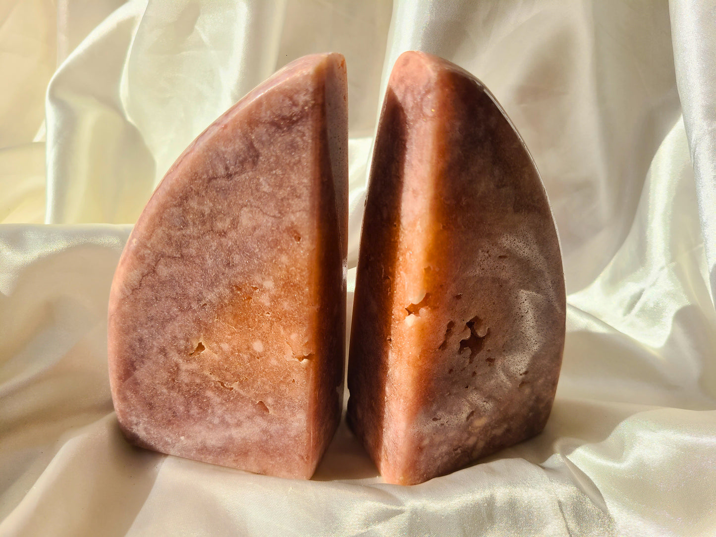 Druzy Pink Amethyst Bookends 02