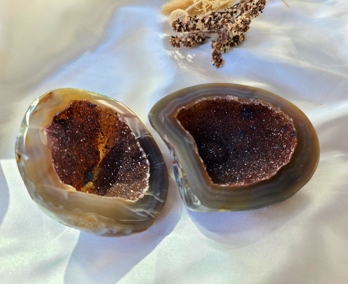 Natural Druzy Agate Geode Jewellery Box  02