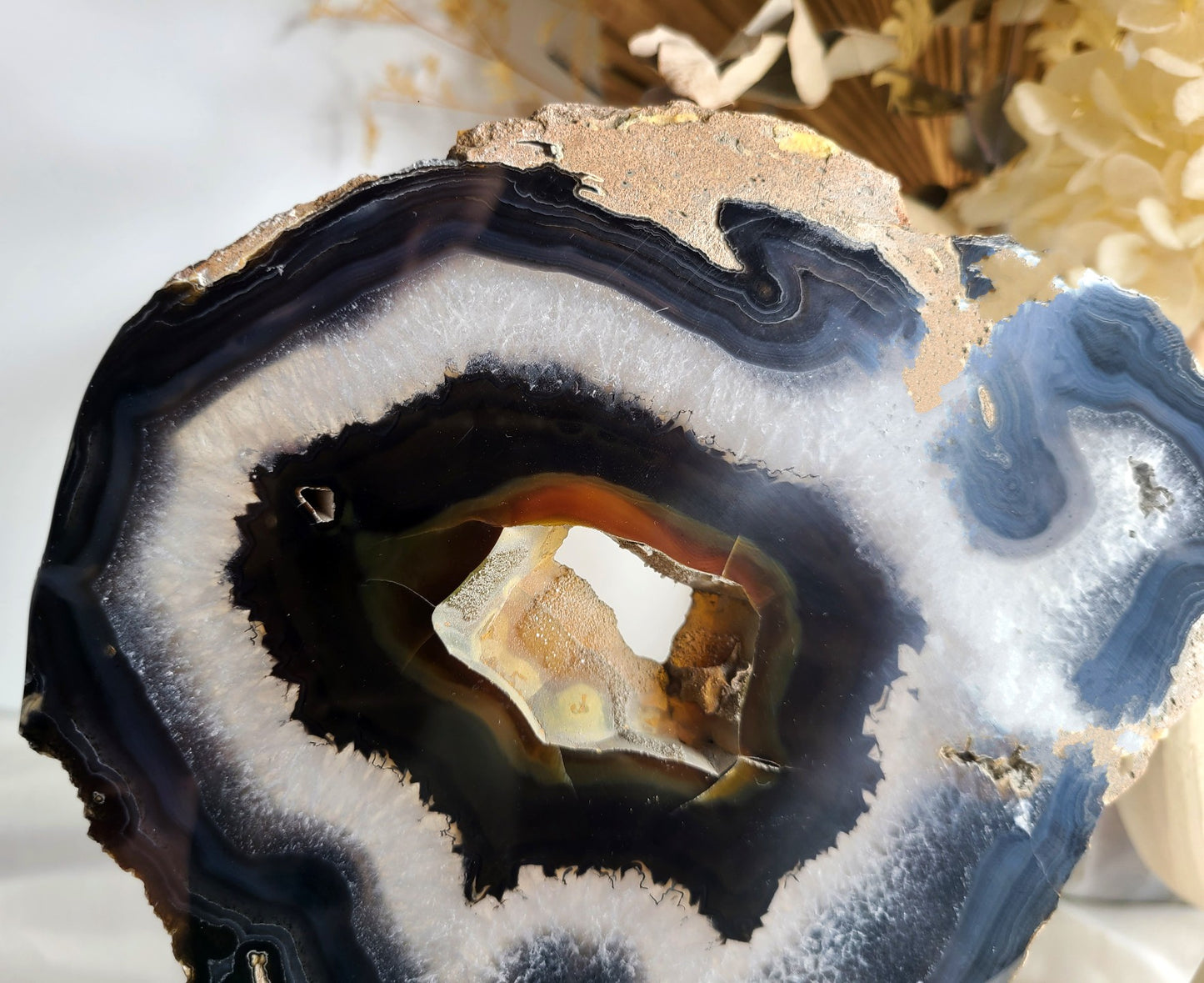 Agate Slab on Display Stand 01 - 1.6kg