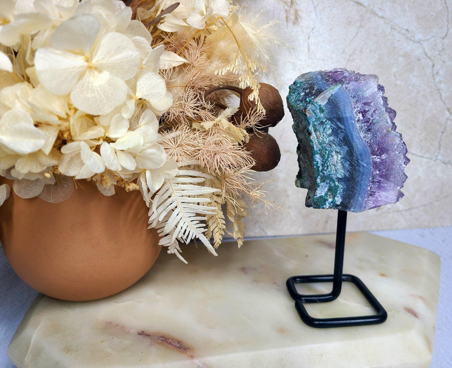 Amethyst Cluster on Display Stand