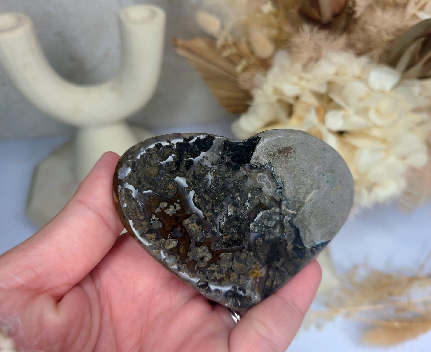 Amethyst Cluster Heart