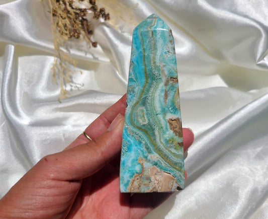 Blue Aragonite Obelisk