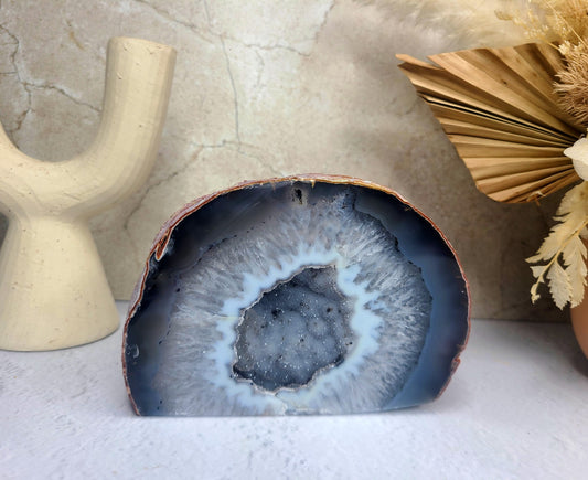 Natural Druzy Agate Self-Standing Free Form 01