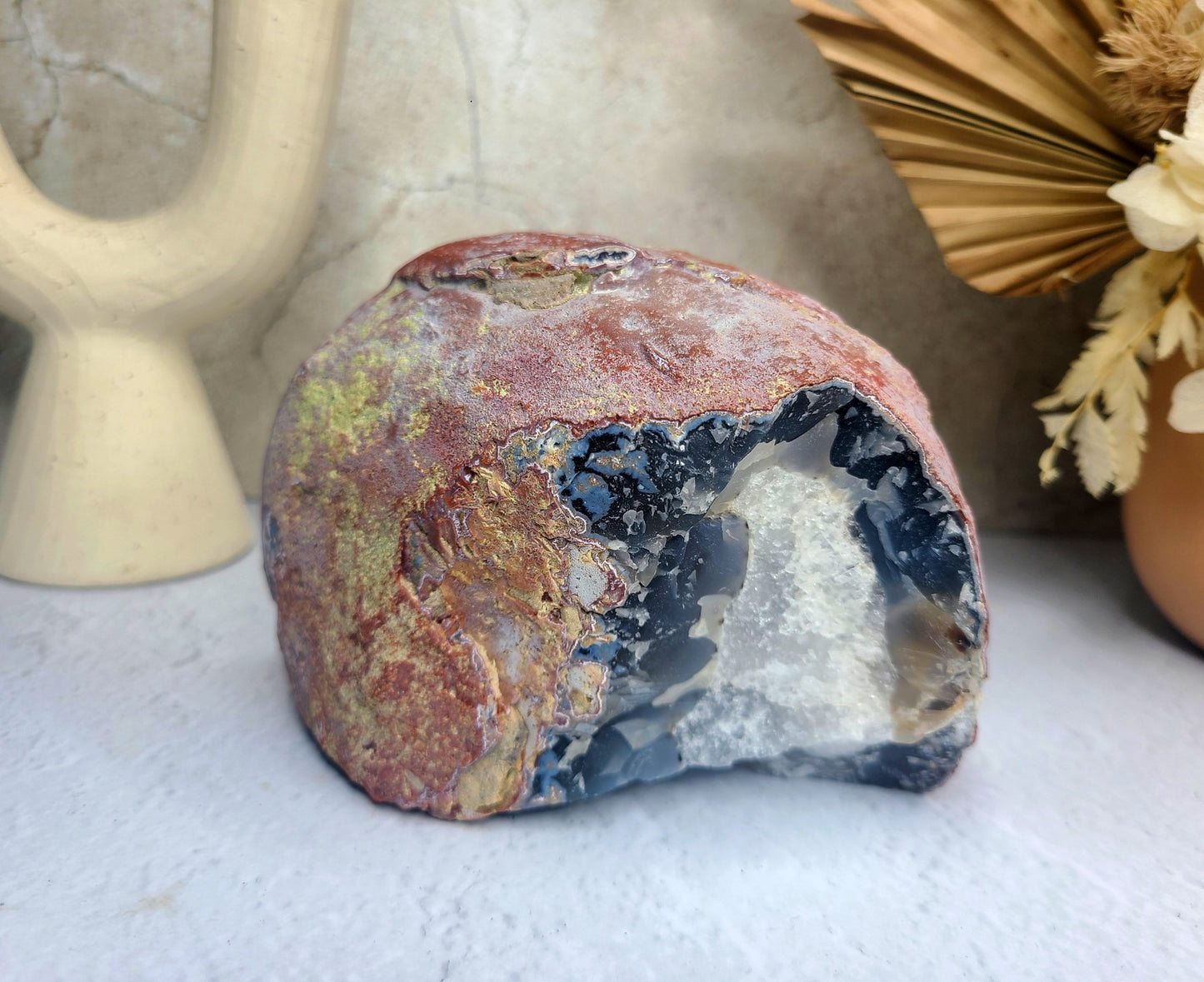 Natural Druzy Agate Self-Standing Free Form 01