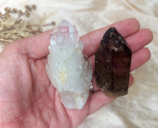 Clear Quartz and Raw Brandberg Bundle