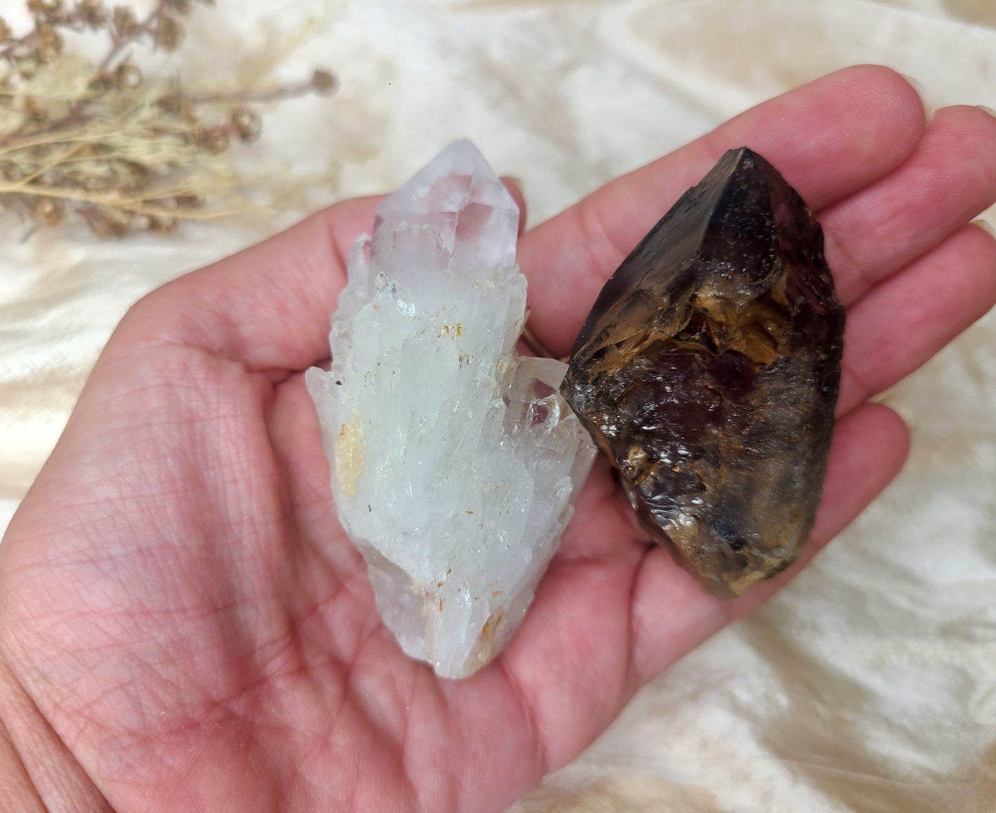 Clear Quartz and Raw Brandberg Bundle