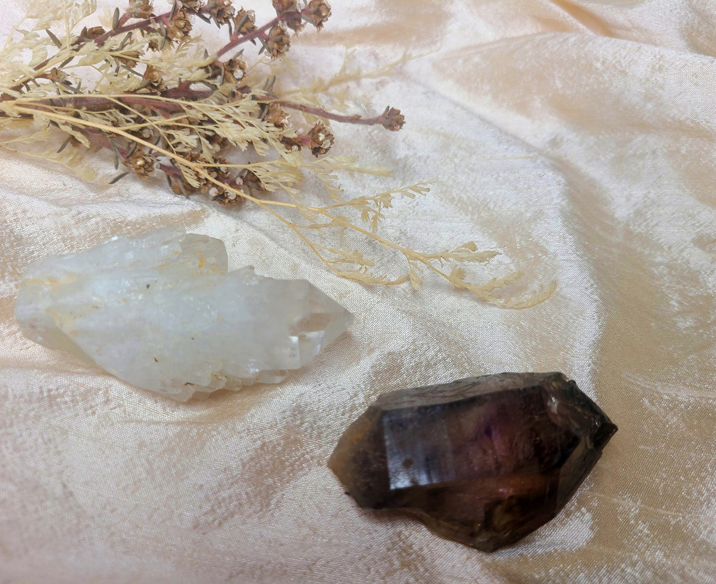 Clear Quartz and Raw Brandberg Bundle