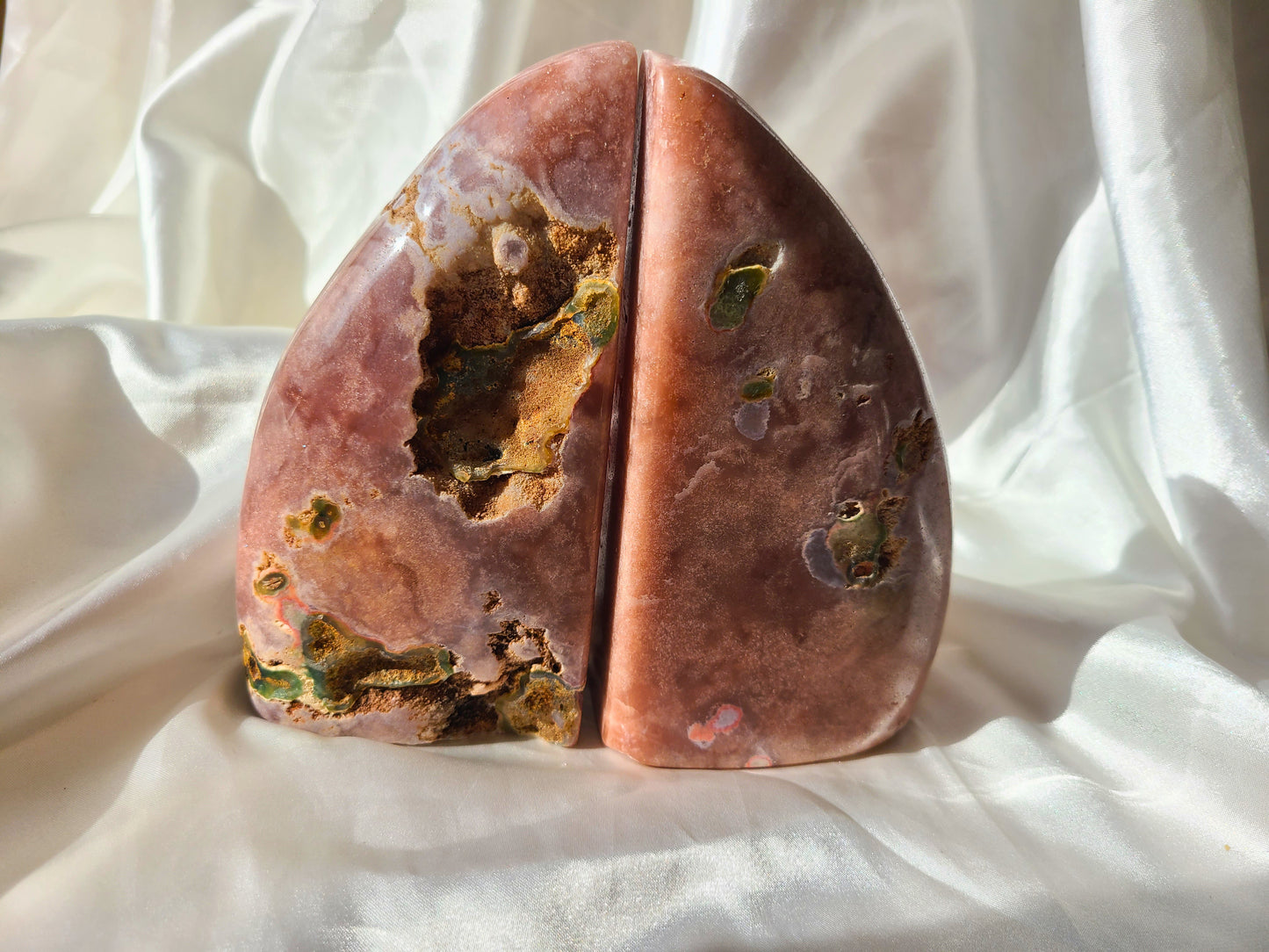 Druzy Pink Amethyst Bookends 02