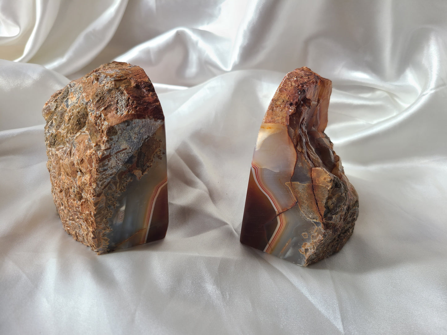 Natural Druzy Agate Bookends 02