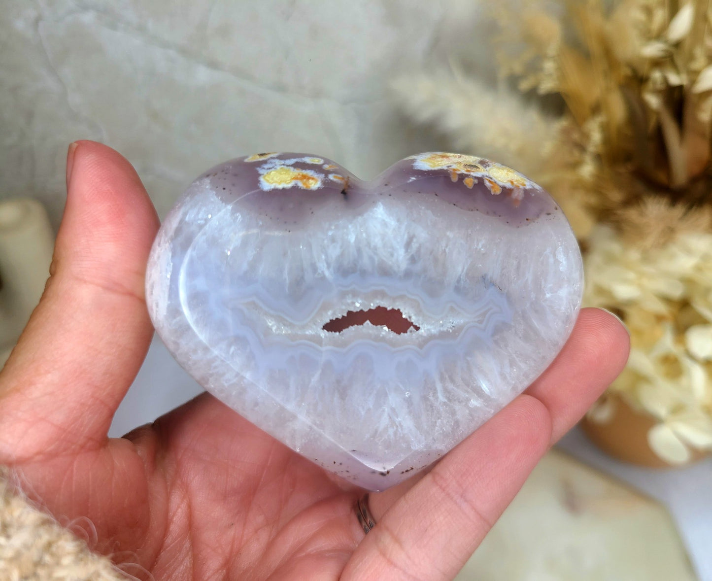 Druzy Agate Heart