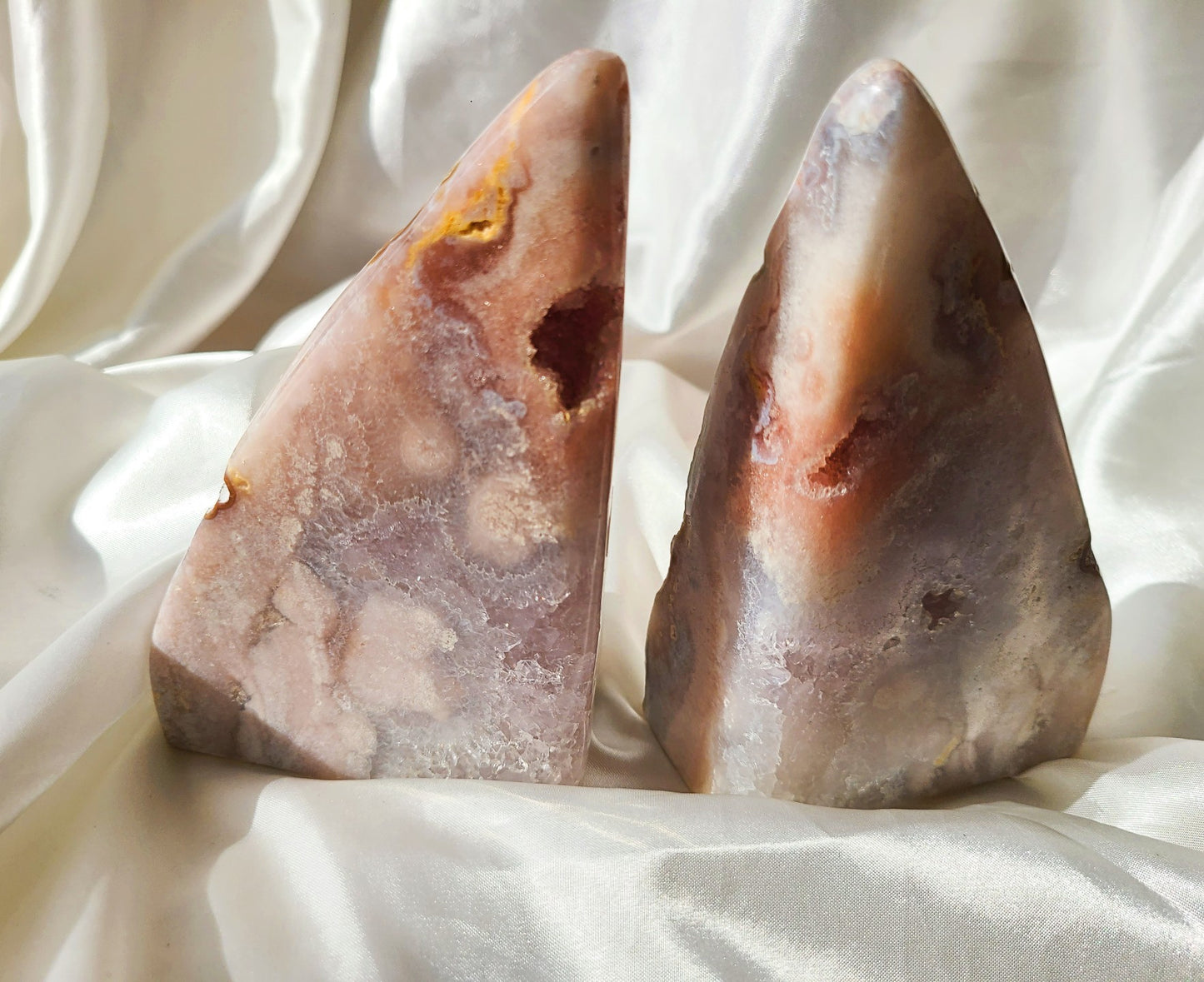 Druzy Pink Amethyst Bookends 01