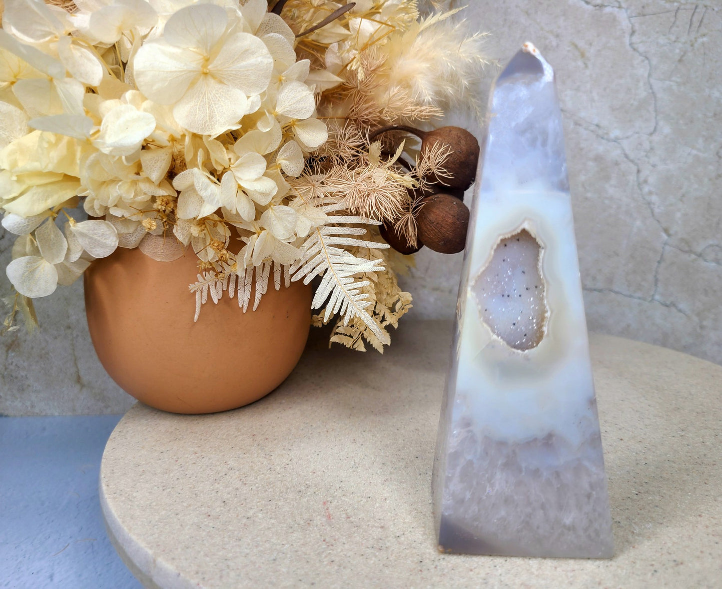 Druzy Agate Obelisk 01