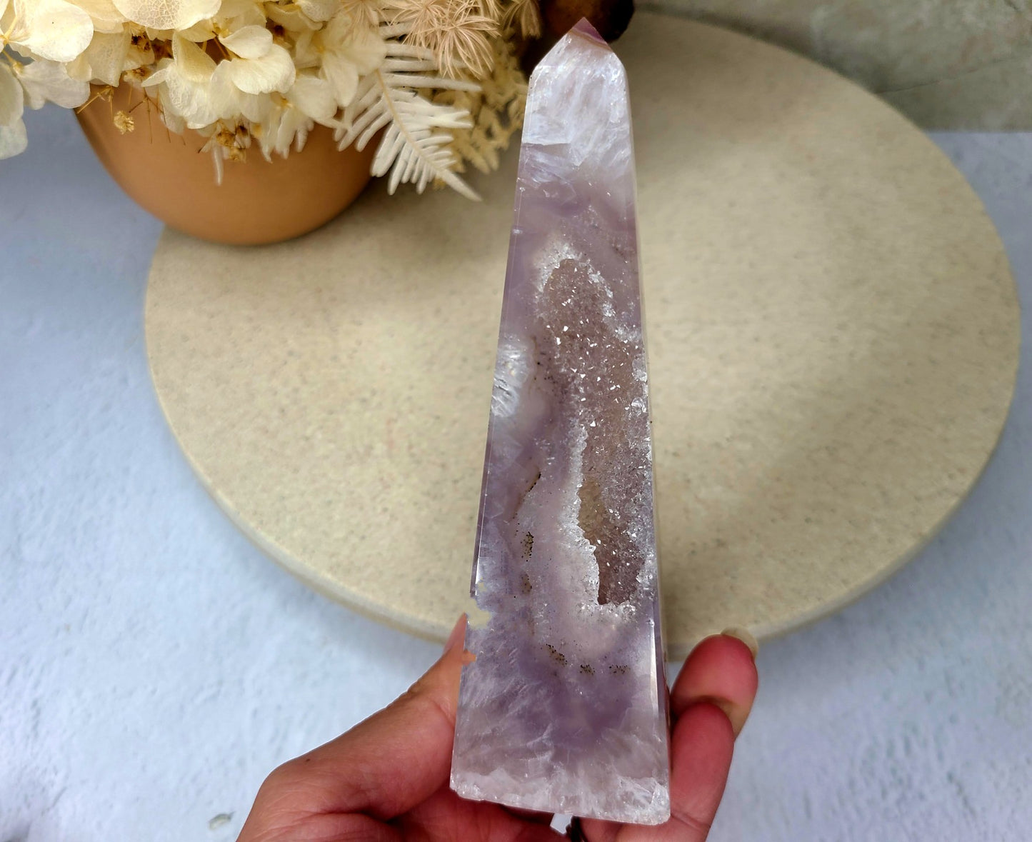 Druzy Agate Obelisk 02