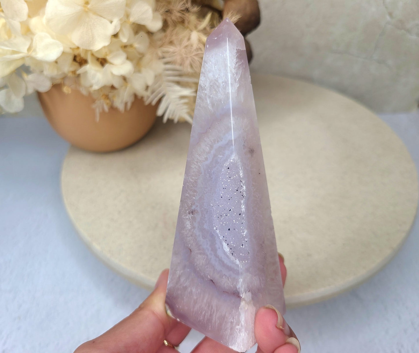 Druzy Agate Obelisk 04