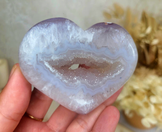 Druzy Agate Heart
