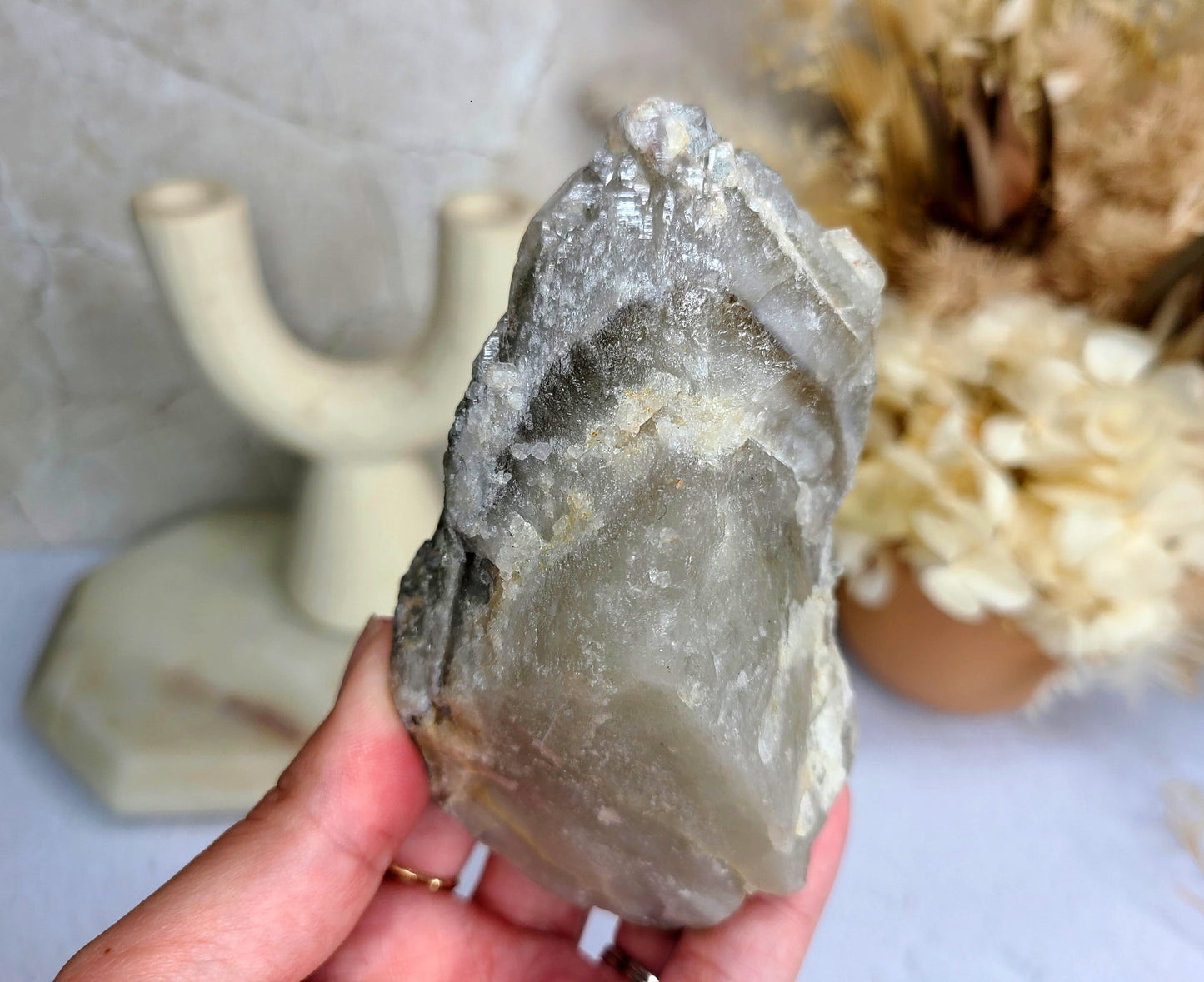 Raw Smoky Elestial Quartz Cluster 01