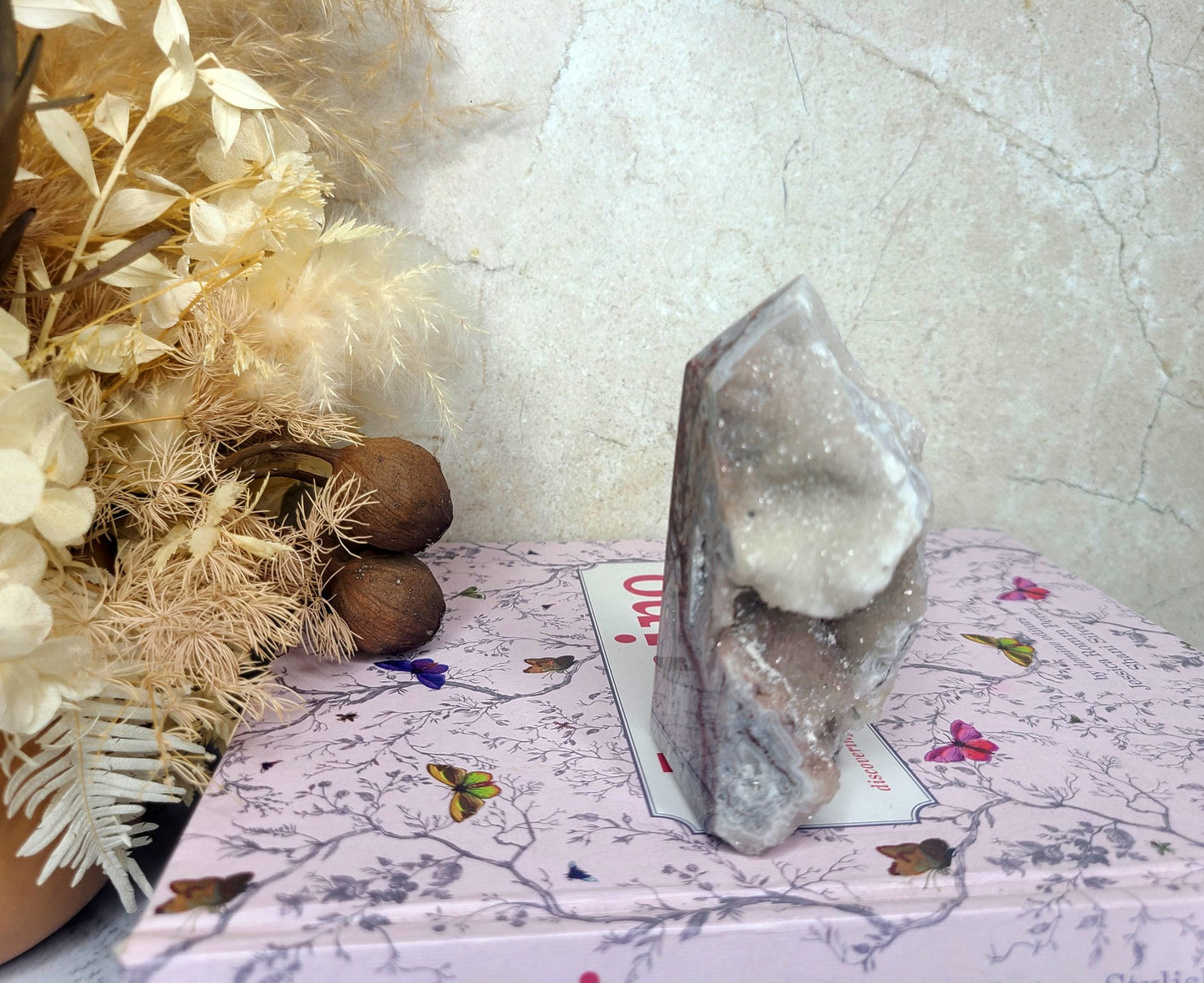 Druzy Mexican Lace Agate Tower