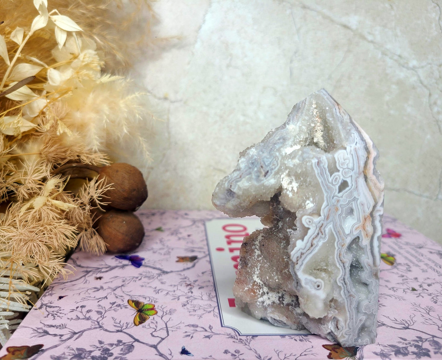 Druzy Mexican Lace Agate Tower